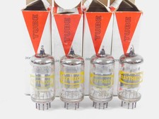 Raytheon 7025 Vintage NOS Gray Plate Audio Tube Matched Quad excellent 