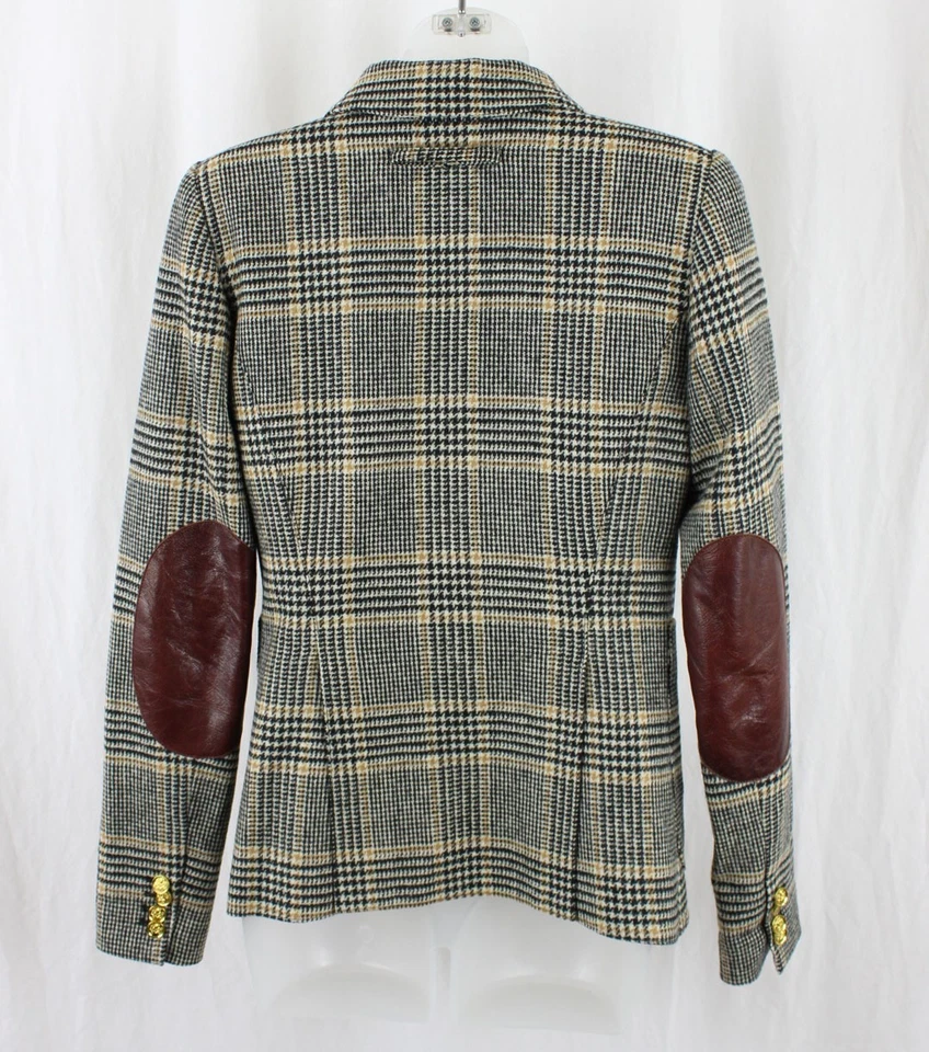 Chaqueta Blazer Clásica Smythe Beige Negra Mostaza a Cuadros Talla 4 Foto 2 de 3
