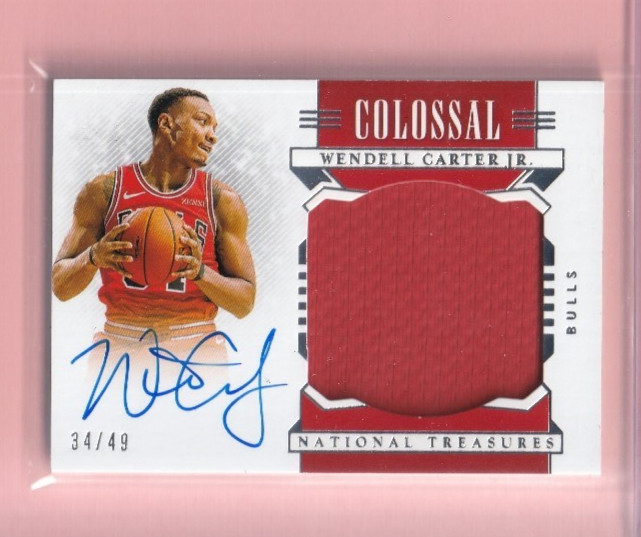 🔥 2019-20 WENDELL CARTER JR. TREASURES 1/1 HIS JERSEY AUTO ##34/49 🔥 view 1