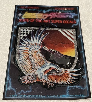 Laser Axent 5'' Decal Car Sticker Chroma Graphics Eagle Vintage Prismatic NIP