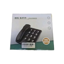 BIG KEYS Large Buttons, Volume Control, Speed Dial Memory Telephone Black