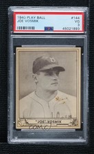 1940 Play Ball Joe Vosmik (Regular Back) #144 PSA 3 yf1
