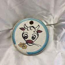 Vintage Hand Painted Toni Raymond Ceramic Milk Boiler Saver Cute Cow Design