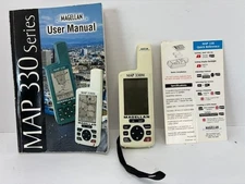 Magellan Map 330M Handheld GPS WHITE with User Manual & Quick Reference Guide