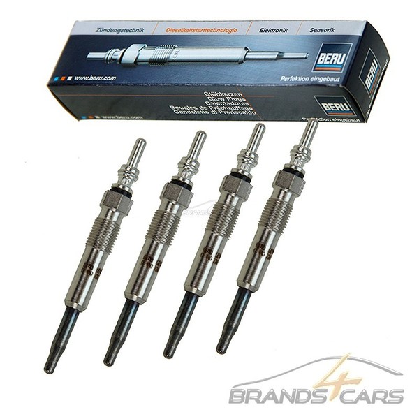4X Beru GlÜHkerze FÜR Dacia Duster Sandero Nissan Interstar Opel Movano Vivaro-image