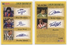 2019 SC2019 Maradona Messi Zidane Platini Ronaldo printed autograph gold /50