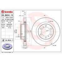 Brembo 2X Bremsscheibe Vorne Ø338 Mm FüR Toyota Land Cruiser KDJ15_ GRJ15_ 2.8
