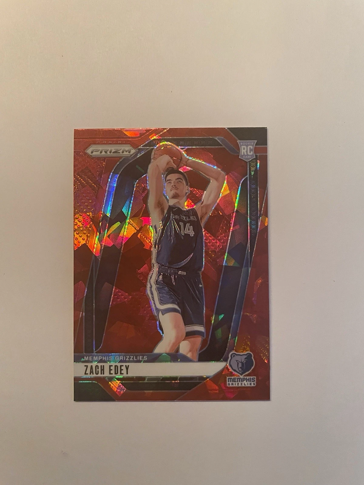 2024-25 Panini Prizm - Zach Edey #249 - Red Ice Prizm (RC)