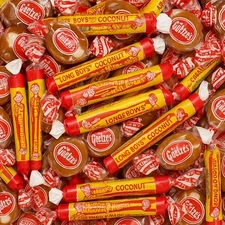 Long Boys Coconut & Goetze Caramel Creams Candy Bulk Mix – 1,2 LB - Free Ship!