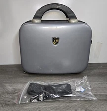 Heys USA Small Luggage Milano Hard Shell Beauty Make-up Case Travel Bag Gray