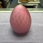MURANO PINK MOTHER of PEARL  Satin  EGG Shape  PAPERWEIGHT   Vintage