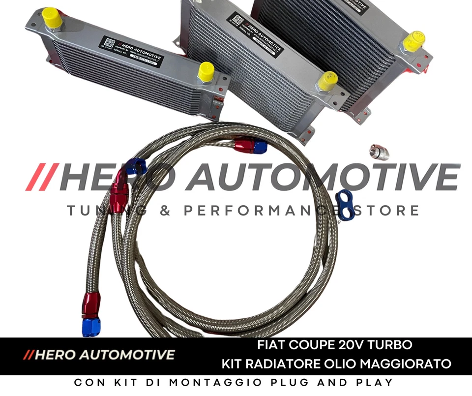 Fiat Coupe 20v Turbo Kit Radiatore Olio Maggiorato Race Track Use 20 file - Immagine 3 di 4