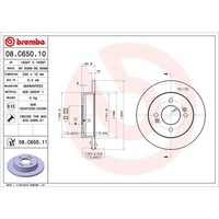 Brembo 2X Bremsscheibe Hinten Ø234 Mm Voll FüR Hyundai I10 Ba Ia 1.0 1.2 I10