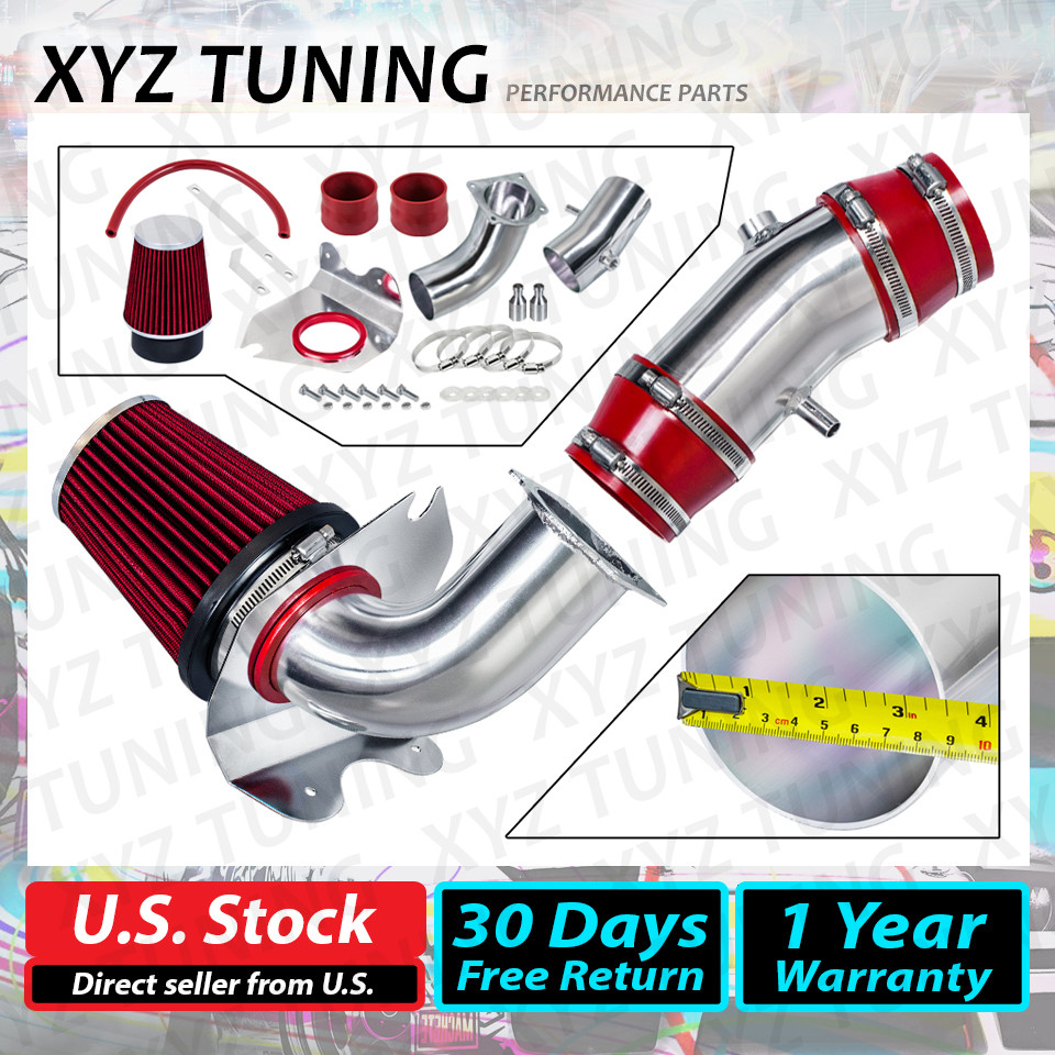 3.5" RED Cold Air Intake System + Filter For 94-95 Mustang GT 5.0L V8