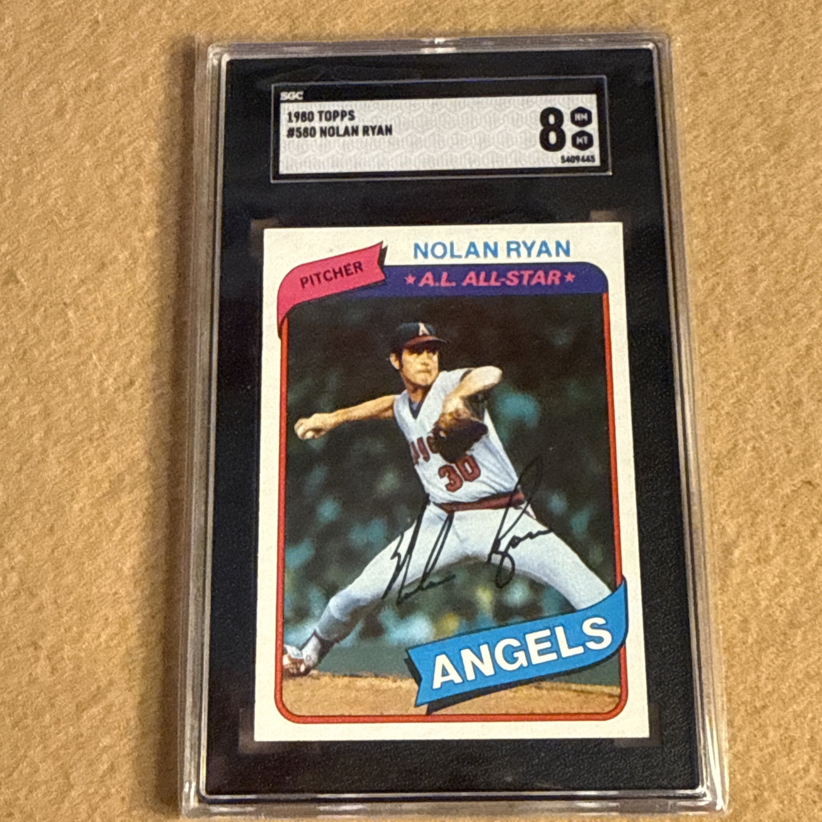 1980 Topps Set-Break #580 Nolan Ryan SGC 8 NM MT