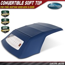 Blue Convertible Soft Top With Glass Window For Ford Mustang 2005-2014 2-door