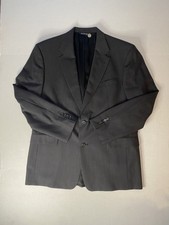 Burberrys  Men  s 42R Charcoal Gray Checked Wool Blazer Jacket USA Made Vintage