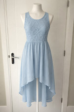 True Decadence Womens Blue Lace High Low Midi Dress Occasion UK12 M b17