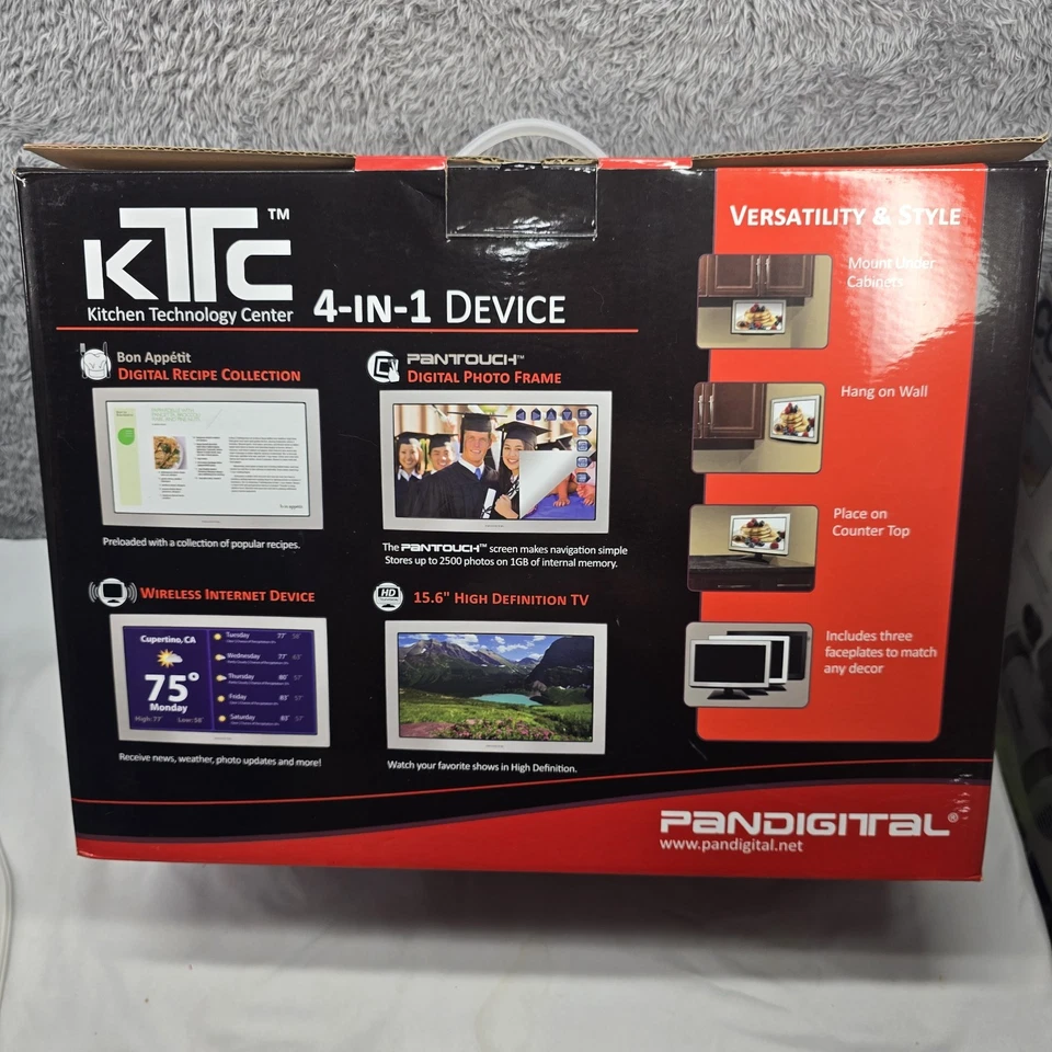Pandigital KTC 4-in-1 15.6" LCD High Def. TV - Recipe, Internet, Photo Frame, TV - Image 2 of 4