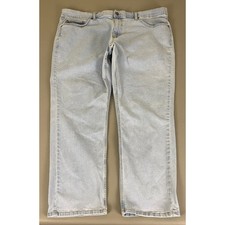 George Jeans Men's Size 40x30 Blue Light Wash Regular Fit Straight Leg Denim