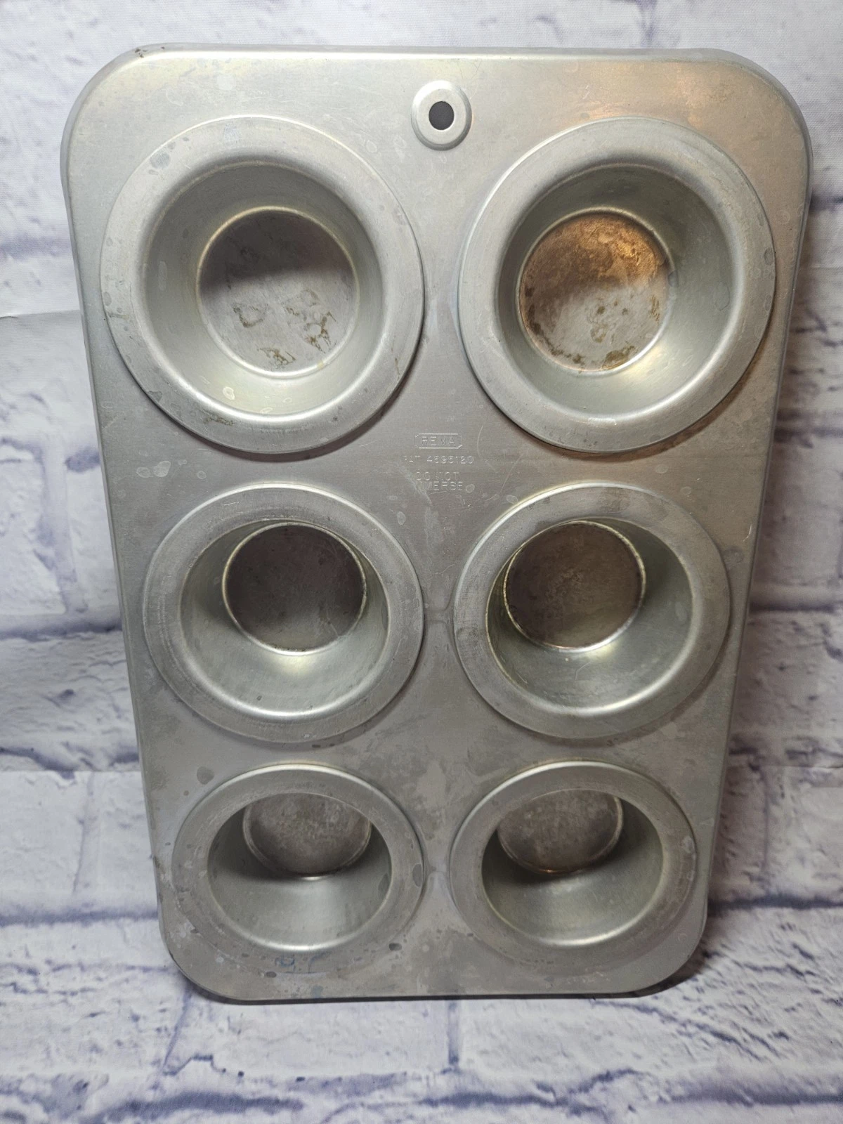 Vintage REMA Air Bake 6-Spot Muffin Cupcake Pan - Aluminum - Insulated
