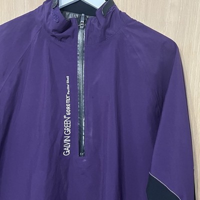 Galvin Green Gore-Tex Paclite Jacke Large L Herren Lila Schwarz Golf Shell