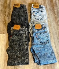 Vintage Kids Levi  s Acid Wash Jeans   Made in USA   Lot of 4