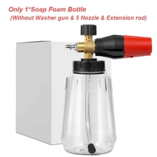 Pressure Washer Gun Car Wash Soap Lance Cannon Spray Jet Bottle Snow Foam Kit 