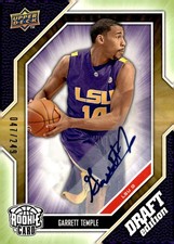 GARRETT TEMPLE 2009-10 UD DRAFT EDITION GREEN AUTO ROOKIE #47/249 RAPTORS LSU  