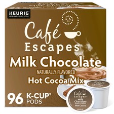 Caf  Escapes Milk Chocolate Hot Cocoa Keurig Single-Serve K-Cup Pods, 96CA