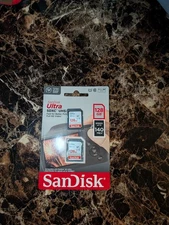 Two – SanDisk Ultra 128GB SDXC UHS-I Cards – One Sealed / One Open Box – Unused