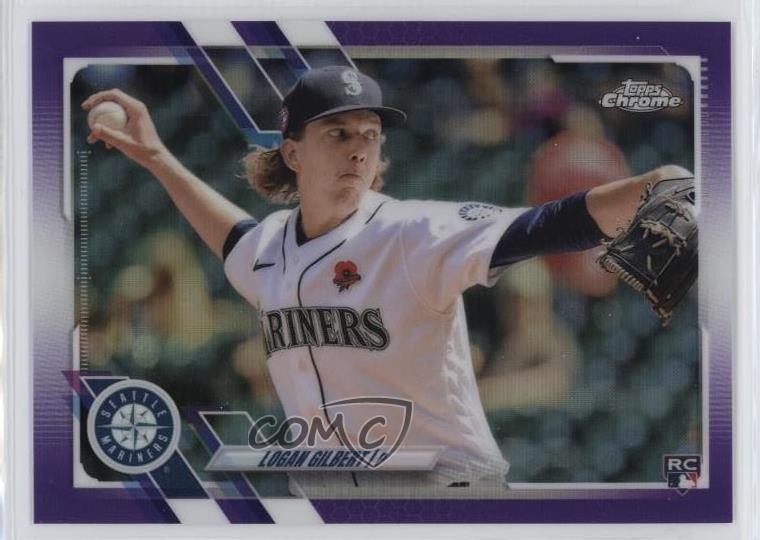 2021 Topps Chrome Update Target Purple Refractor Logan Gilbert #USC70 14dq