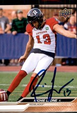 Richie Leone Signed 2024 Upper Deck CFL Football card Ottawa Redblacks
