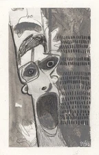 Original Art "Glossolalia" by Outsider Artist rek - Acrylic Painting Signed