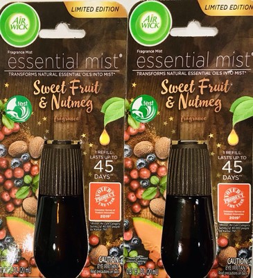 Air Wick Essential Mist Aroma Oil Refill  (2) Sweet Fruit And Nutmeg