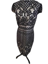 NWT Quiz Women’s Black Lace Bodycon Dress US 10 Party UK 14 Little Black Dress 