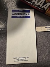 HISTORICAL Political  NOTE PAD WOODBURY  Sr20