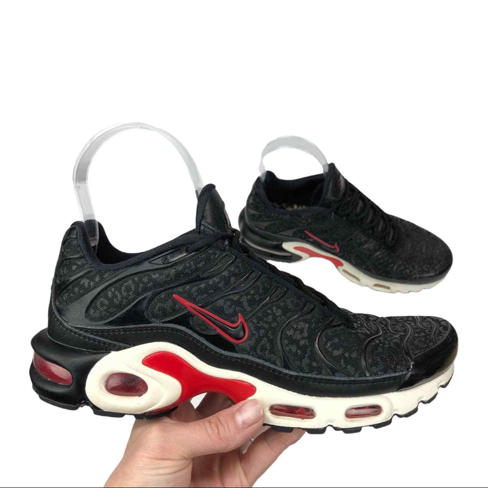 Size 7 - Nike Air Max Plus TN Black Red for sale online | eBay