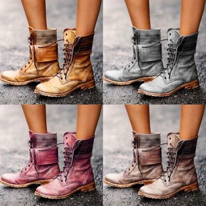 low leather boots womens