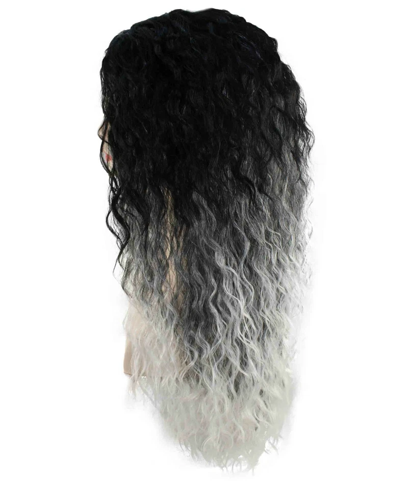 Peluca reina gótica de moda rizada multicolor de longitud media para mujer HW-6772 Foto 3 de 4