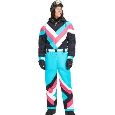 TIPSY ELVES Men's Pastel Pro One Piece Ski & Snowboard Snow Suit Large NWT