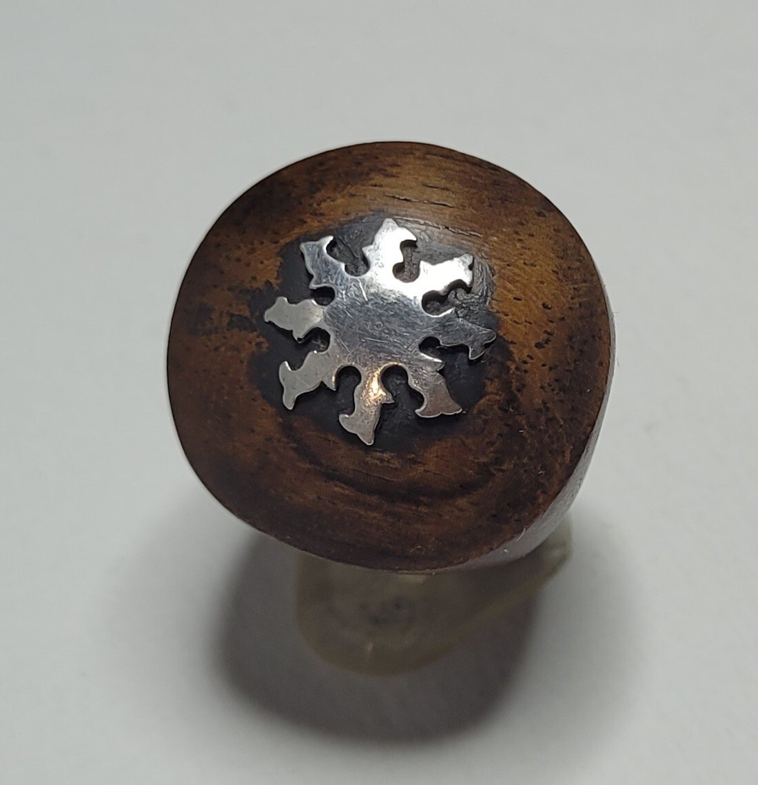 Bague Ancienne En Argent Massif 925, Taille 54, Forme Perle - Bon état Général