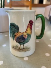 Vintage Heron Cross Pottery Cockerel Jug 11cm High 8cm Diameter 