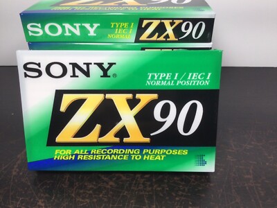 Lot Of 6 SONY ZX 90 TYPE I BLANK SEALED AUDIO RECORDING CASSETTES