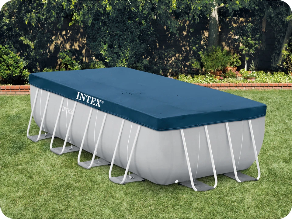 INTEX Poolabdeckung Rechteckig Poolplane Abdeckplane für Pools 400 x 200 cm - Bild 2 von 3