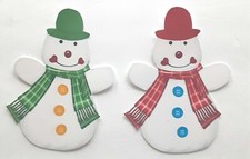 3D UPick Winter Happy Snowmen Hearts Hats Scrapbook Card Embellishment 4007