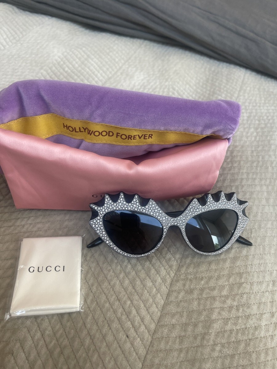 GUCCI SUNGLASSES GG0781S HOLLYWOOD FOREVER CRYSTAL CAT EYE  display picture 2