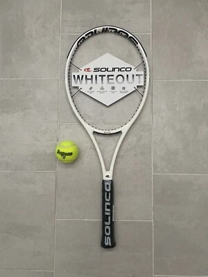 Solinco WHITEOUT 305 V1 18x20. 4 3/8" Free Strings+Stringing