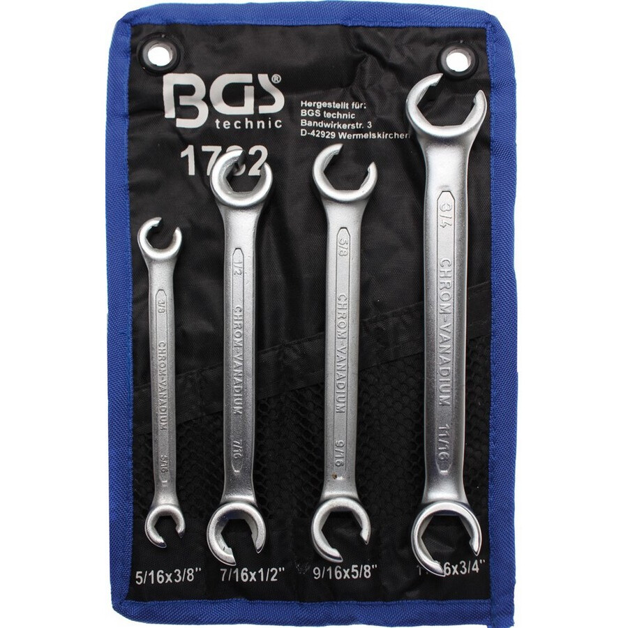 serie 4 chiavi esag.x raccordi tubi piegate pollici - codice bgs1782 BGS officin