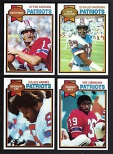 1979 Topps New England Patriots Lot (D #s 95 Grogan 221 Morgan 242 Adams 421 NM